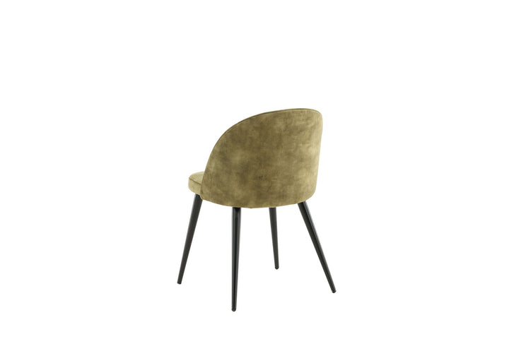 Venture Home Velvet Dining Chair 2-pack - Black legs - Dusty Green Velvet