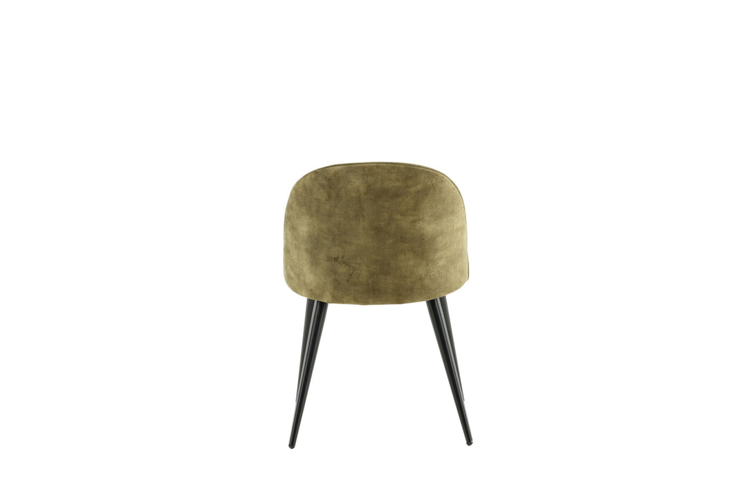 Venture Home Velvet Dining Chair 2-pack - Black legs - Dusty Green Velvet