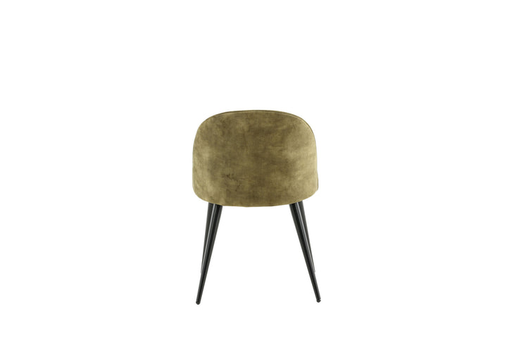 Venture Home Velvet Dining Chair 2-pack - Black legs - Dusty Green Velvet