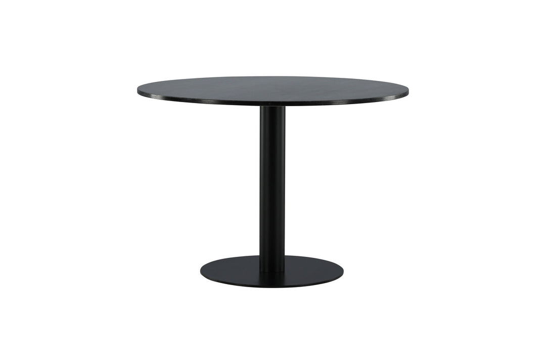 Venture Home Estelle Dining Table round 106cm Grey Marble / Black Legs