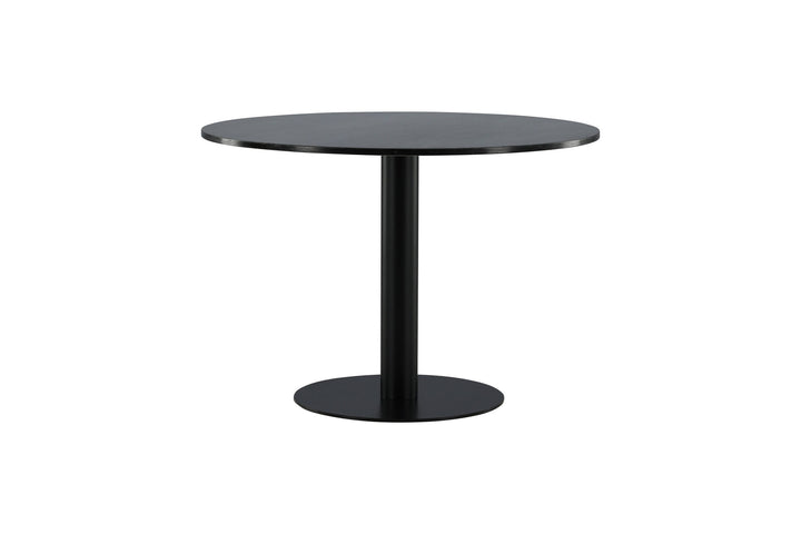 Venture Home Estelle Dining Table round 106cm Grey Marble / Black Legs