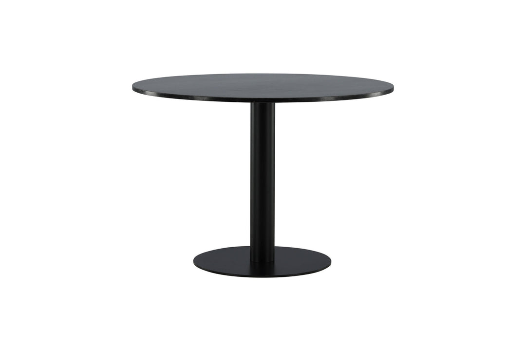 Venture Home Estelle Dining Table round 106cm Grey Marble / Black Legs