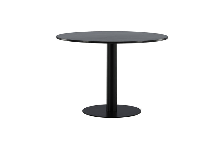 Venture Home Estelle Dining Table round 106cm Grey Marble / Black Legs