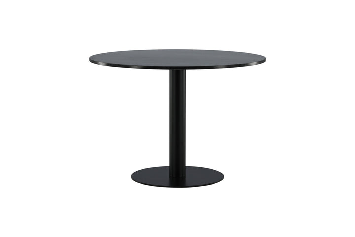 Venture Home Estelle Dining Table round 106cm Grey Marble / Black Legs