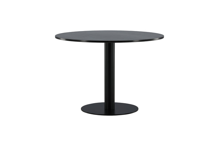 Venture Home Estelle Dining Table round 106cm Grey Marble / Black Legs