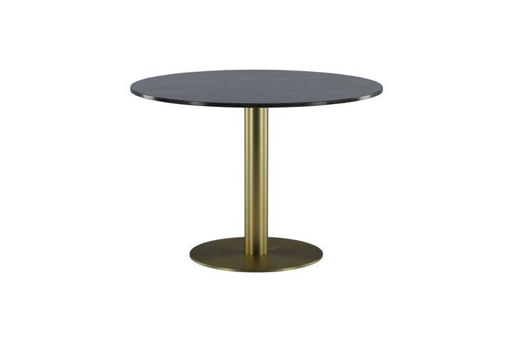 Venture Home Estelle Dining Table round 106cm Grey Marble / Brass