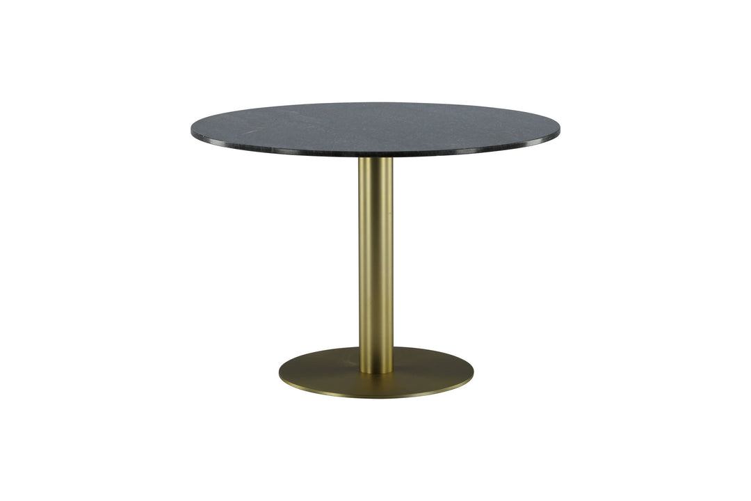 Venture Home Estelle Dining Table round 106cm Grey Marble / Brass