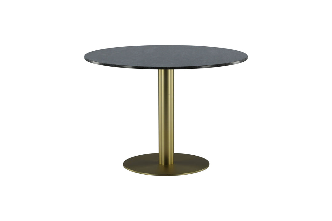 Venture Home Estelle Dining Table round 106cm Grey Marble / Brass
