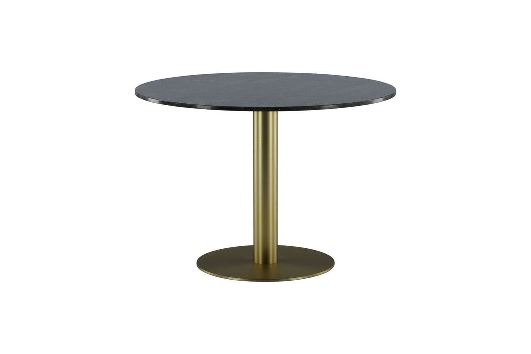 Venture Home Estelle Dining Table round 106cm Grey Marble / Brass