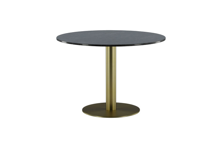 Venture Home Estelle Dining Table round 106cm Grey Marble / Brass