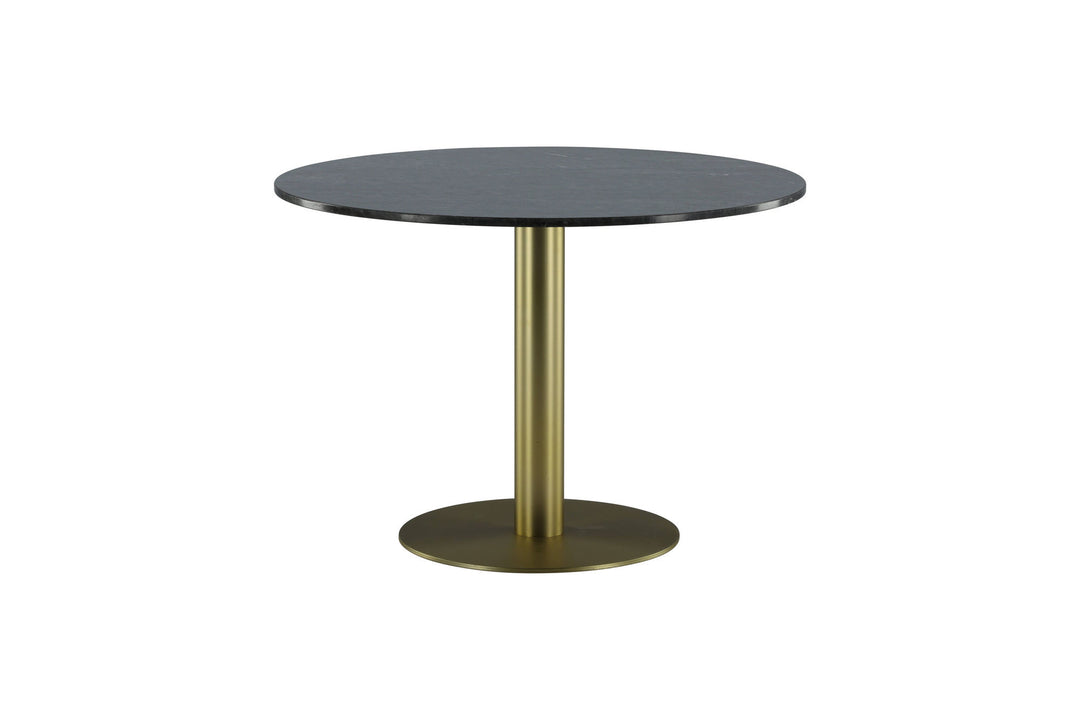 Venture Home Estelle Dining Table round 106cm Grey Marble / Brass