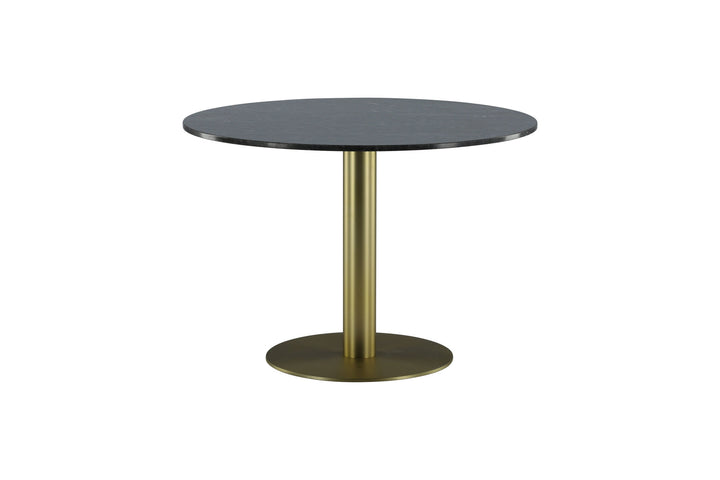 Venture Home Estelle Dining Table round 106cm Grey Marble / Brass