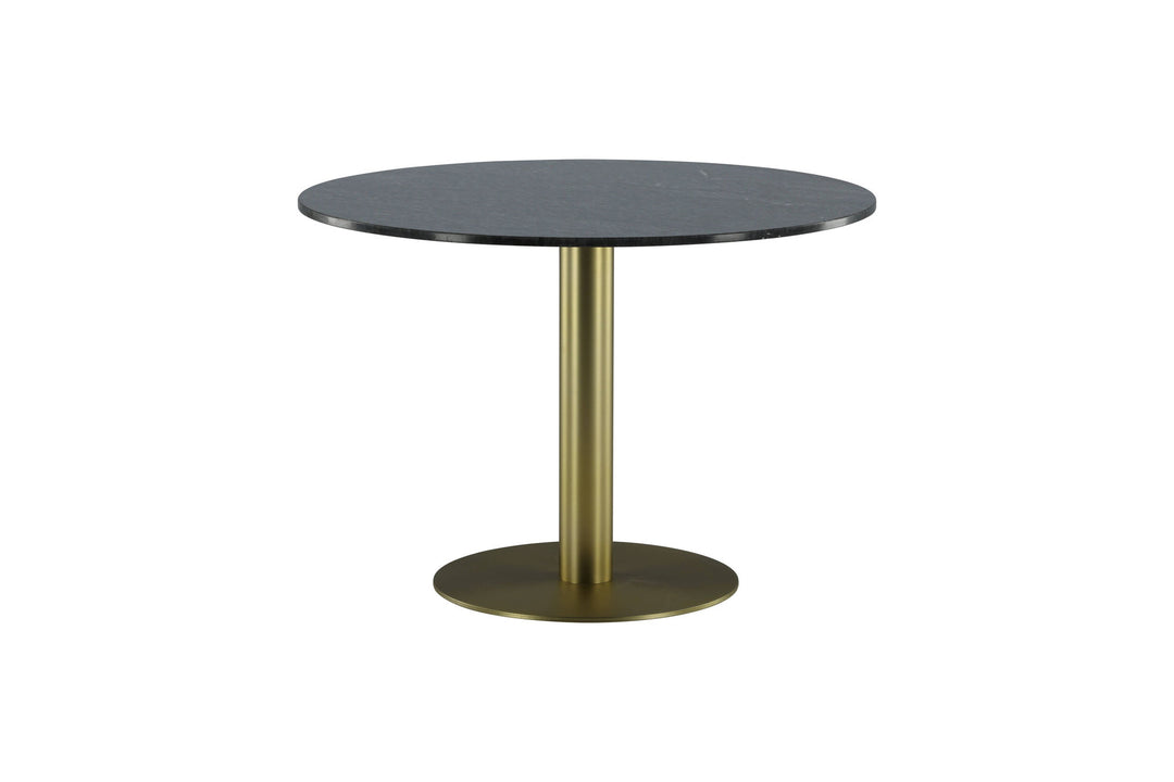Venture Home Estelle Dining Table round 106cm Grey Marble / Brass