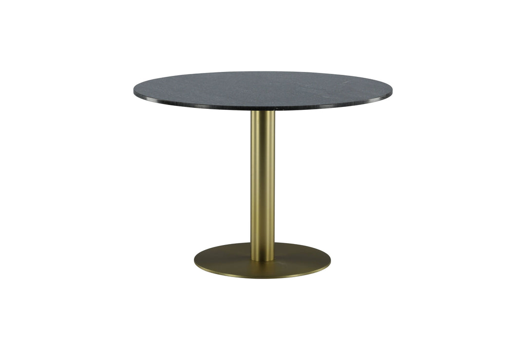 Venture Home Estelle Dining Table round 106cm Grey Marble / Brass