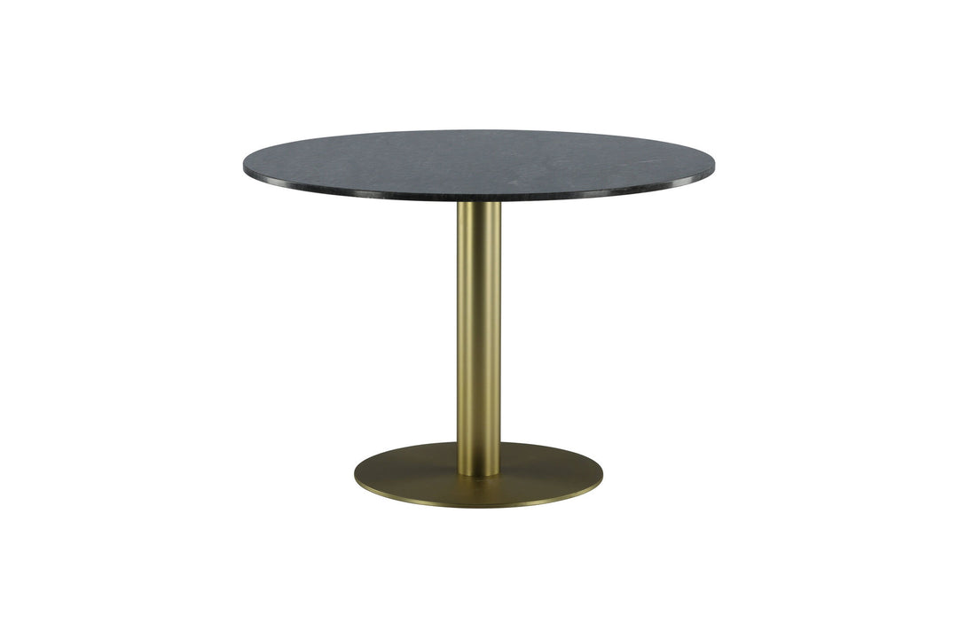 Venture Home Estelle Dining Table round 106cm Grey Marble / Brass