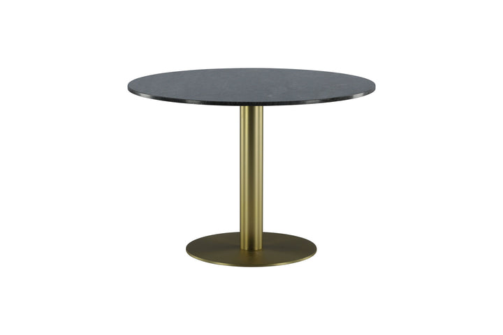 Venture Home Estelle Dining Table round 106cm Grey Marble / Brass