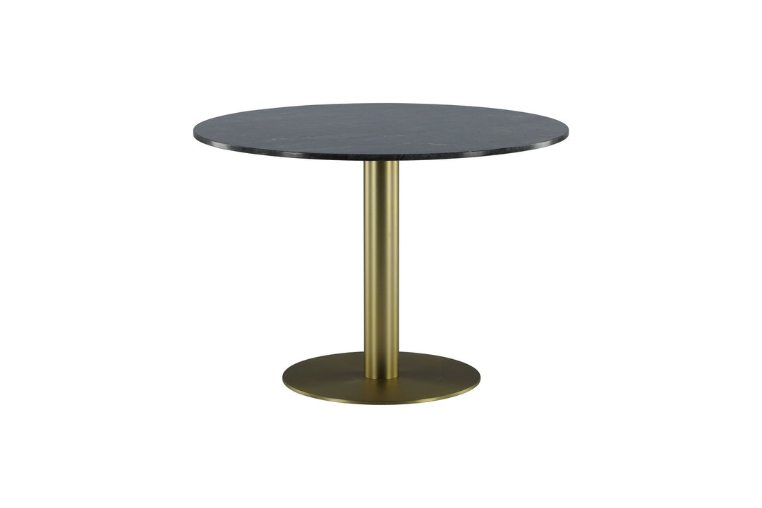 Venture Home Estelle Dining Table round 106cm Grey Marble / Brass