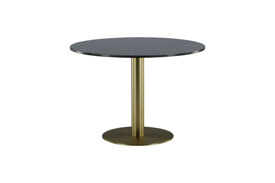 Venture Home Estelle Dining Table round 106cm Grey Marble / Brass