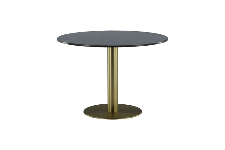 Venture Home Estelle Dining Table round 106cm Grey Marble / Brass