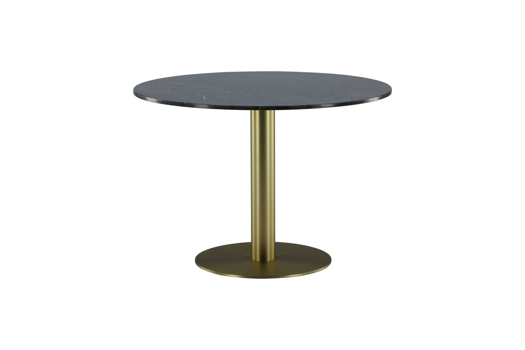 Venture Home Estelle Dining Table round 106cm Grey Marble / Brass