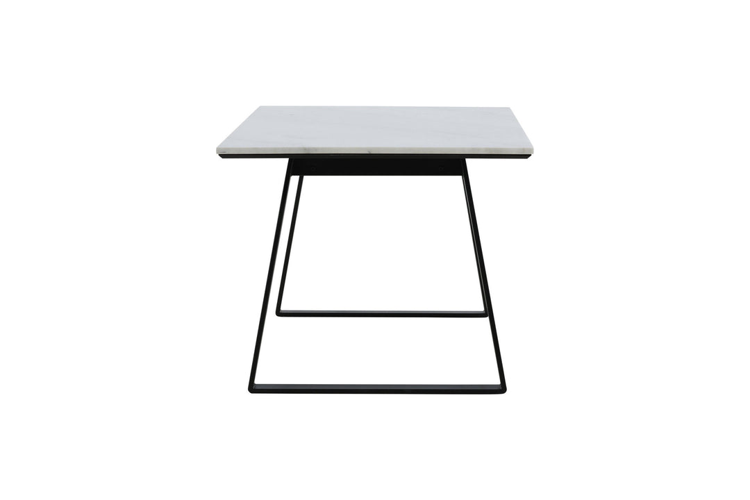 Venture Home Estelle Dining Table 140*90 - White Marble / Black Legs
