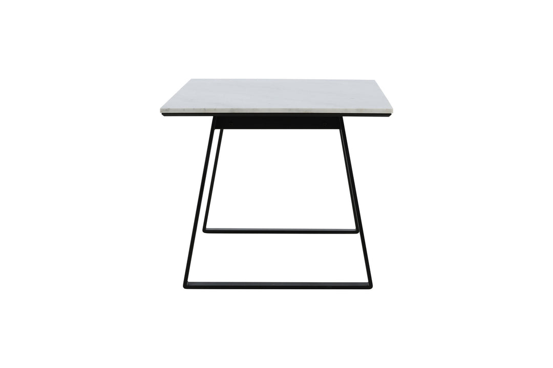 Venture Home Estelle Dining Table 140*90 - White Marble / Black Legs