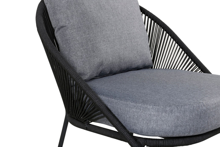 Venture Home Lindos Lounge Chair 2-pack - Black/Black