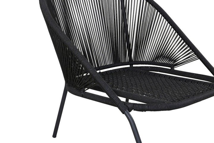 Venture Home Lindos Lounge Chair 2-pack - Black/Black