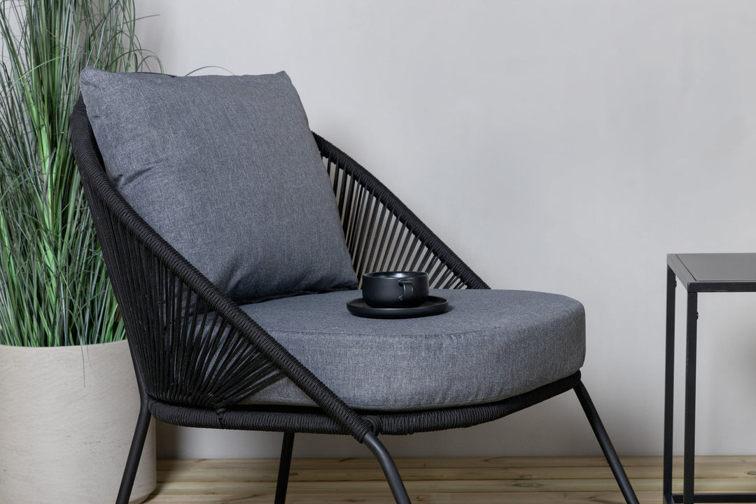 Venture Home Lindos Lounge Chair 2-pack - Black/Black
