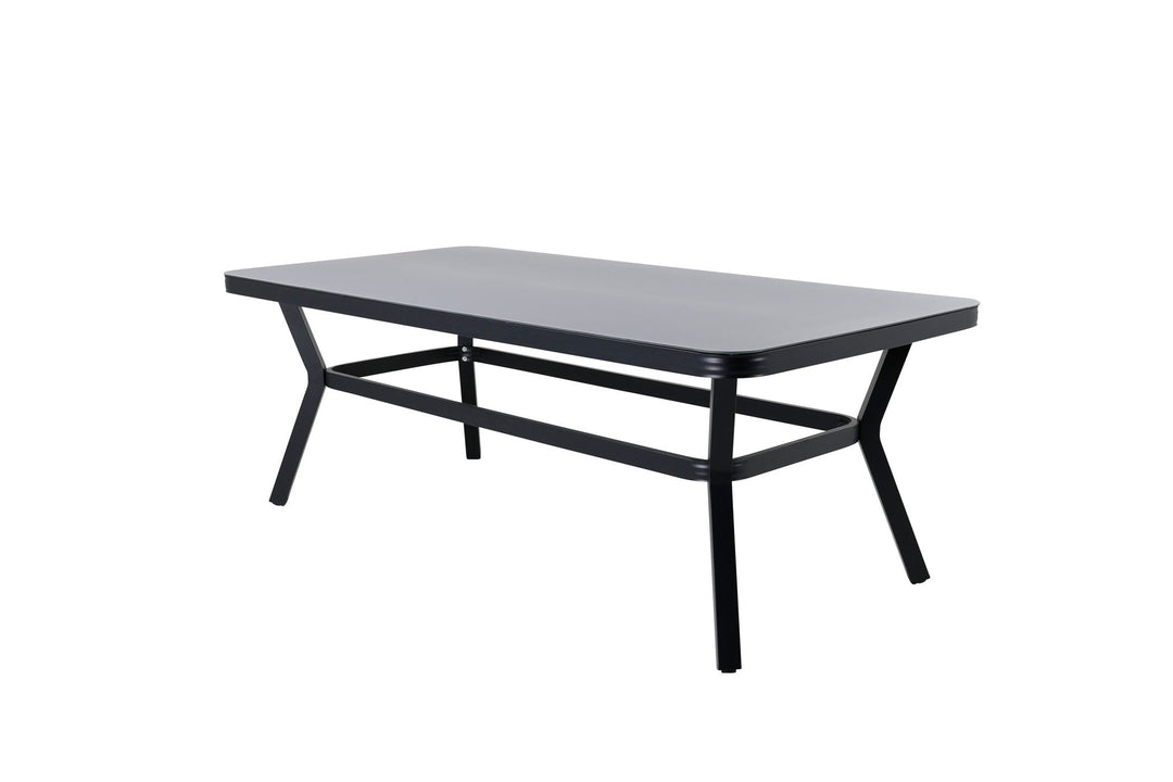 Venture Home Virya Dining Table - Black Alu / Grey Glass - big table