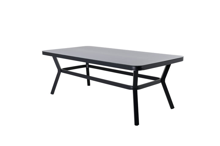 Venture Home Virya Dining Table - Black Alu / Grey Glass - big table