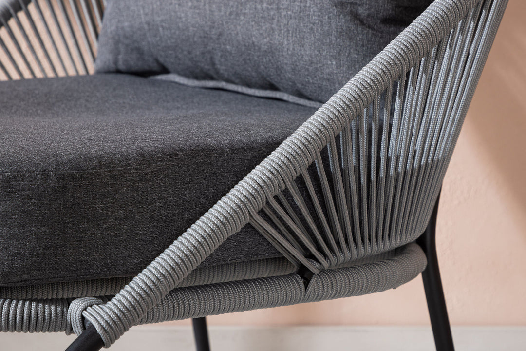 Venture Home Lindos Lounge Chair 2-pack - Black/Grey