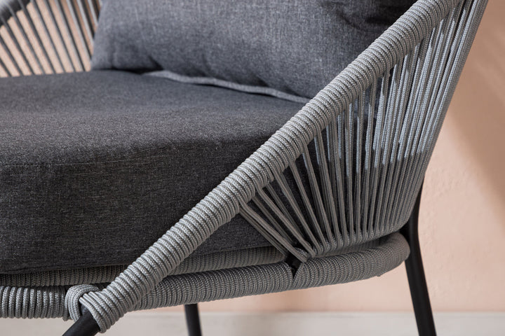 Venture Home Lindos Lounge Chair 2-pack - Black/Grey