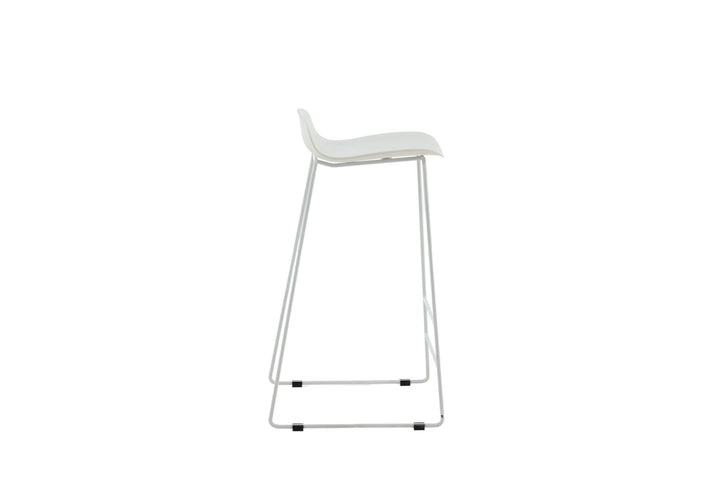 Venture Home Wave Bar Chair 2-pack - White Legs - White Plastic