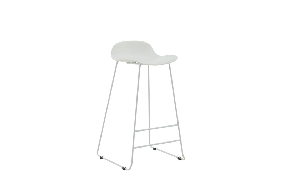 Venture Home Wave Bar Chair 2-pack - White Legs - White Plastic
