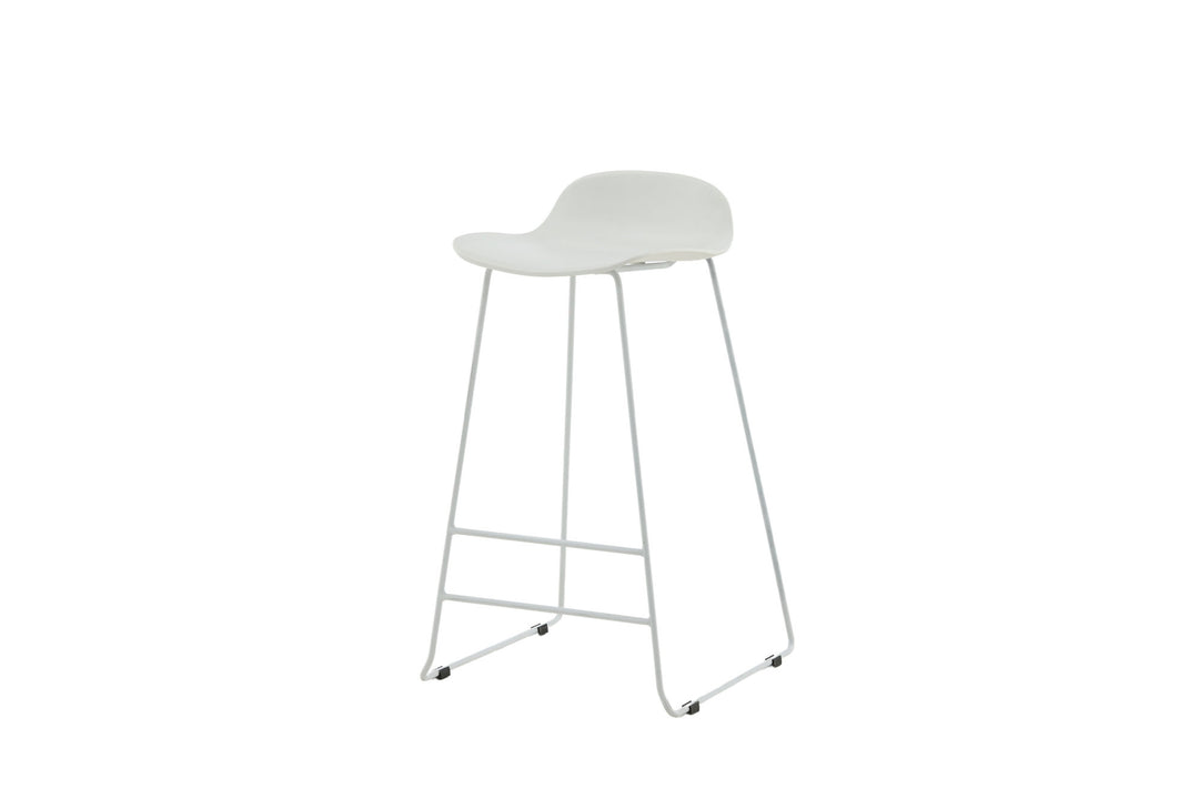 Venture Home Wave Bar Chair 2-pack - White Legs - White Plastic