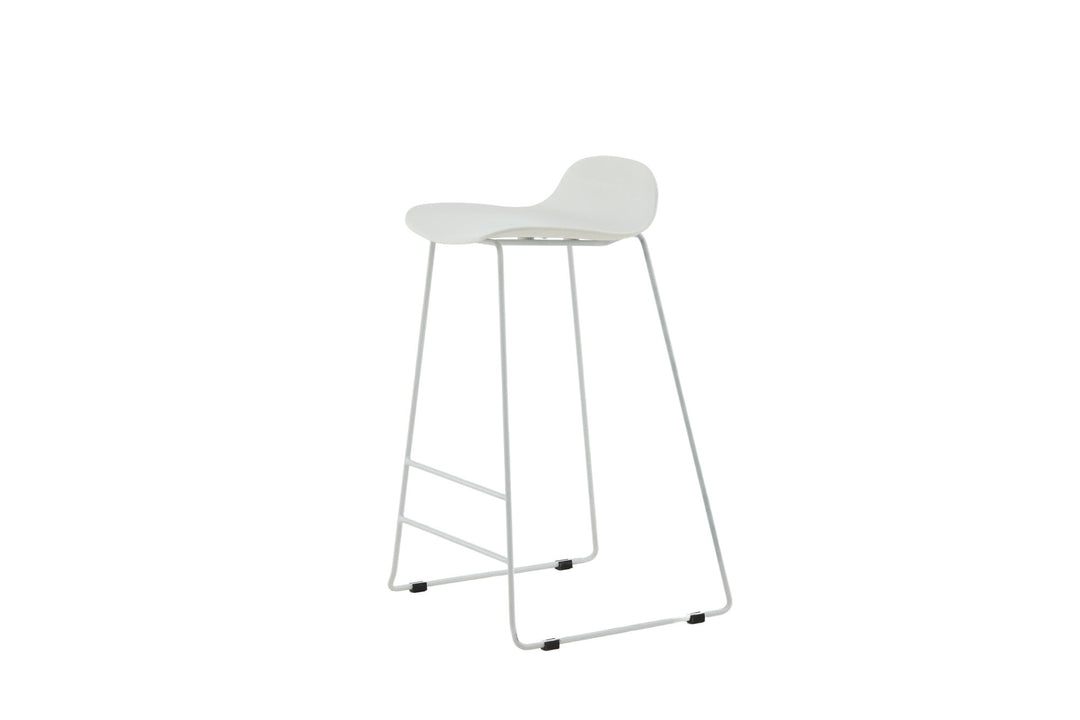 Venture Home Wave Bar Chair 2-pack - White Legs - White Plastic