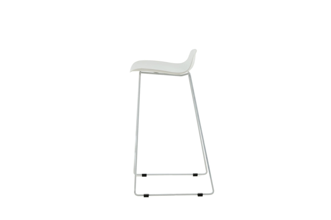 Venture Home Wave Bar Chair 2-pack - White Legs - White Plastic