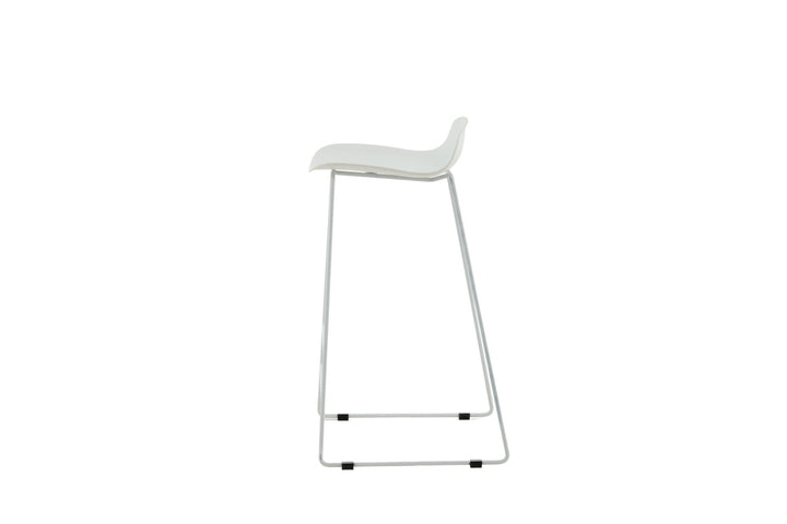 Venture Home Wave Bar Chair 2-pack - White Legs - White Plastic