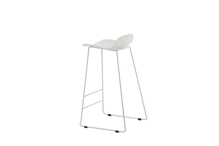 Venture Home Wave Bar Chair 2-pack - White Legs - White Plastic