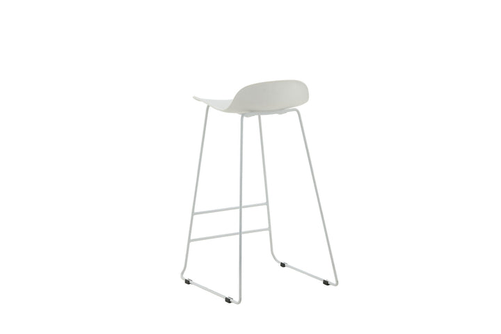 Venture Home Wave Bar Chair 2-pack - White Legs - White Plastic