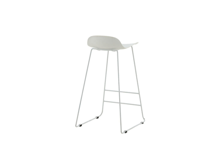 Venture Home Wave Bar Chair 2-pack - White Legs - White Plastic