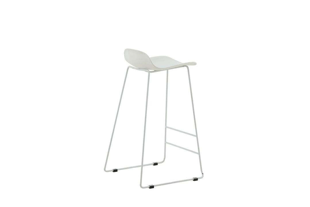 Venture Home Wave Bar Chair 2-pack - White Legs - White Plastic