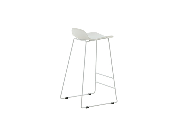 Venture Home Wave Bar Chair 2-pack - White Legs - White Plastic