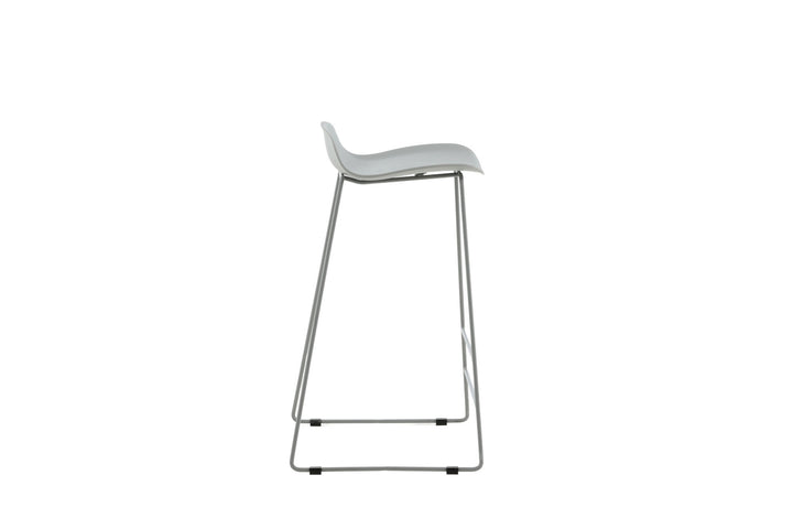 Venture Home Wave Bar Chair 2-pack - Grey Legs - Grey Plastic