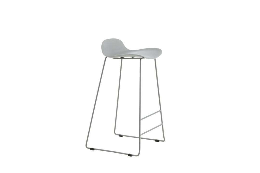 Venture Home Wave Bar Chair 2-pack - Grey Legs - Grey Plastic