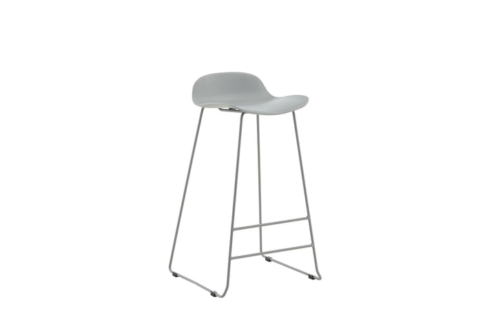 Venture Home Wave Bar Chair 2-pack - Grey Legs - Grey Plastic