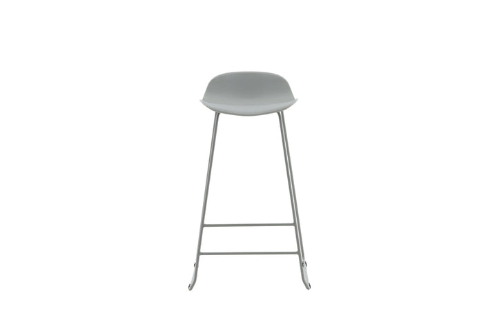 Venture Home Wave Bar Chair 2-pack - Grey Legs - Grey Plastic