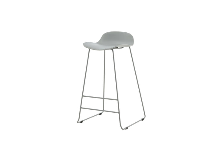 Venture Home Wave Bar Chair 2-pack - Grey Legs - Grey Plastic