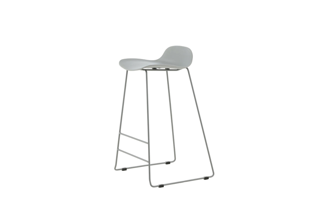 Venture Home Wave Bar Chair 2-pack - Grey Legs - Grey Plastic